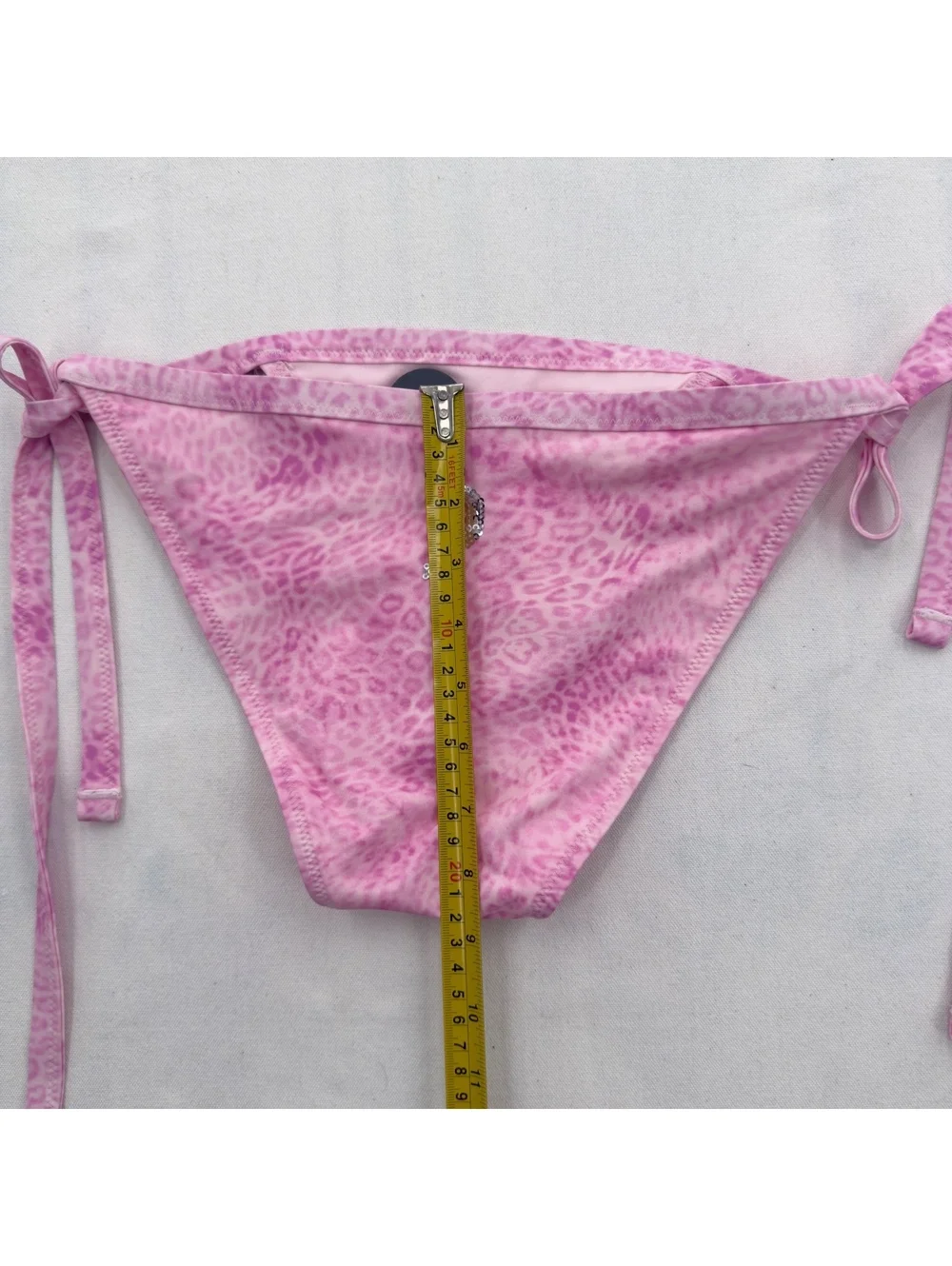NWT Victoria's Secret PINK Cheetah Print Bikini Bottoms Side Tie Pink Medium